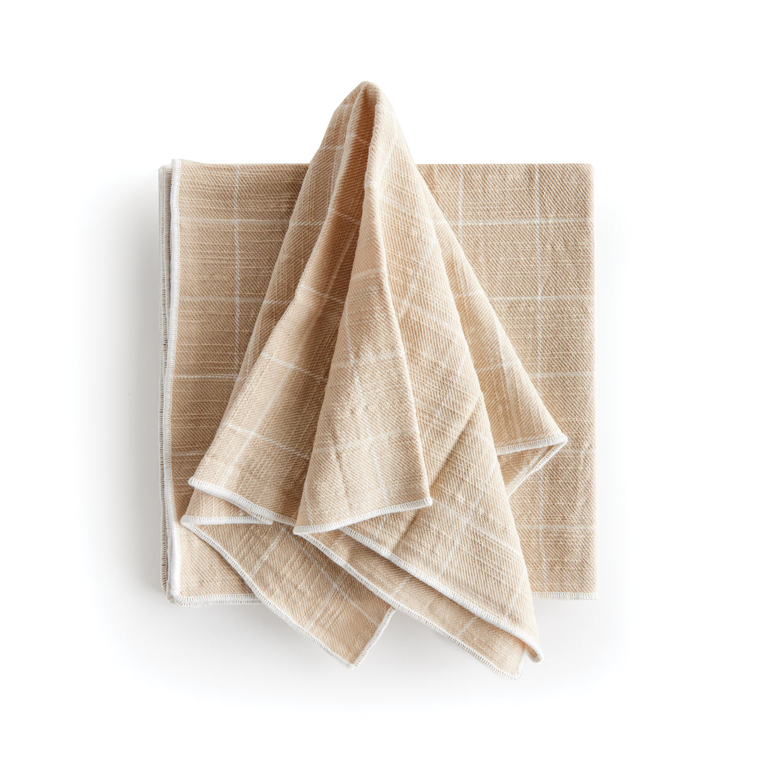 Avery Taupe Cotton Napkins, Set Of 4