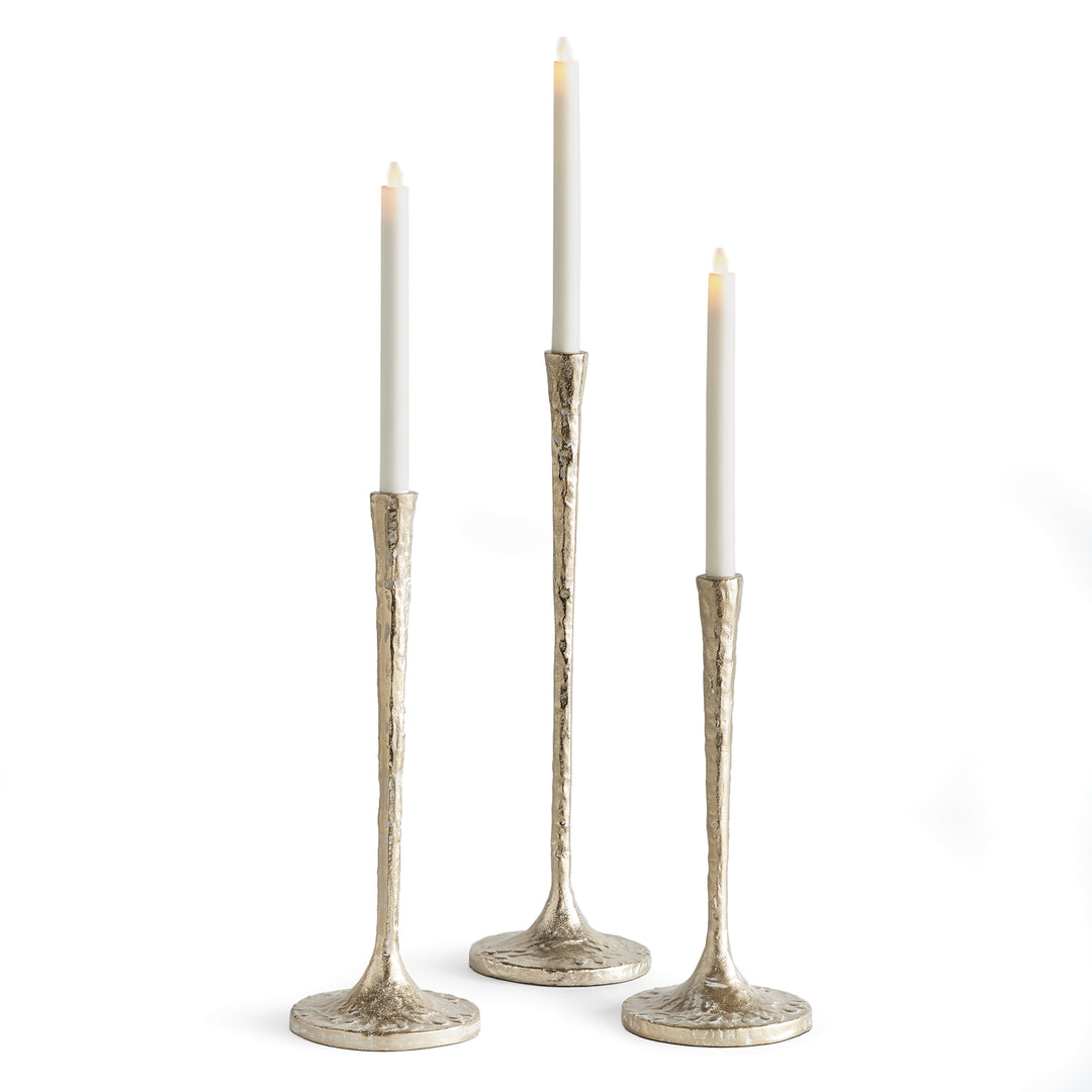 Burke Gold Tapered Candle Holders, Set Of 3