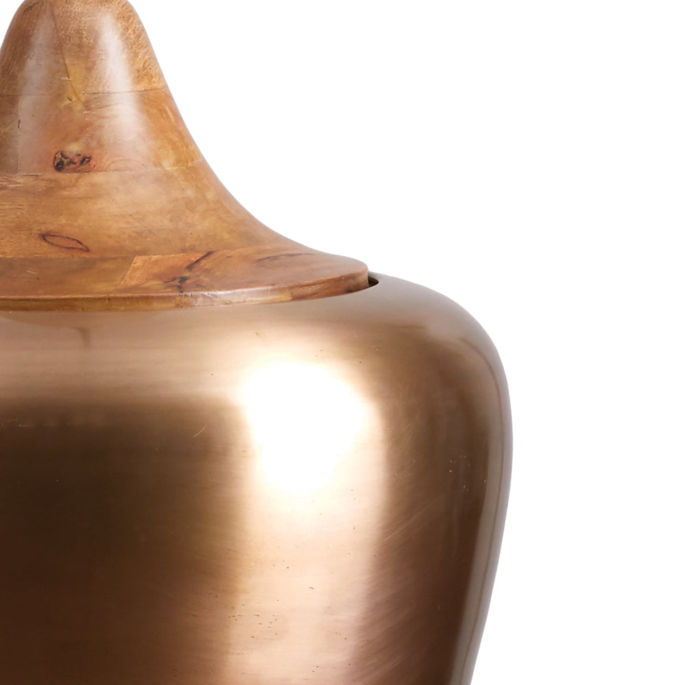 Farmhouse Pendant Light with Brass and Wood Accents