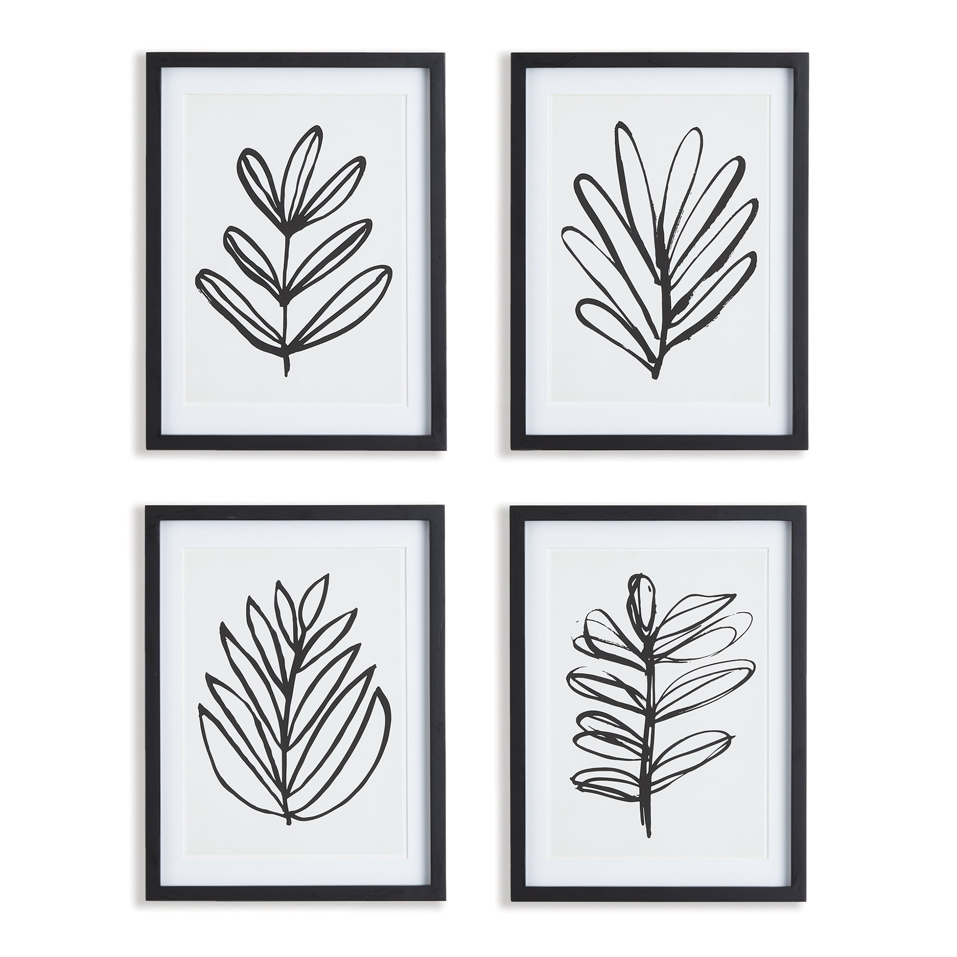 This set of Matisse-inspired gestural sketched leaf prints are a stylish addition to any space. Tuck them into bookshelves, or in a powder room or small entry. Simple and sophisticated, indeed.