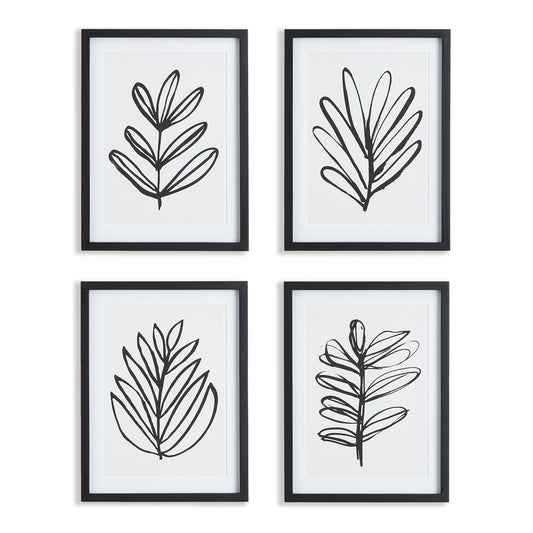 This set of Matisse-inspired gestural sketched leaf prints are a stylish addition to any space. Tuck them into bookshelves, or in a powder room or small entry. Simple and sophisticated, indeed.