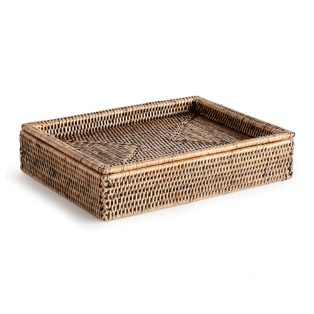 Stylish Burma Brown Rattan Letter Box