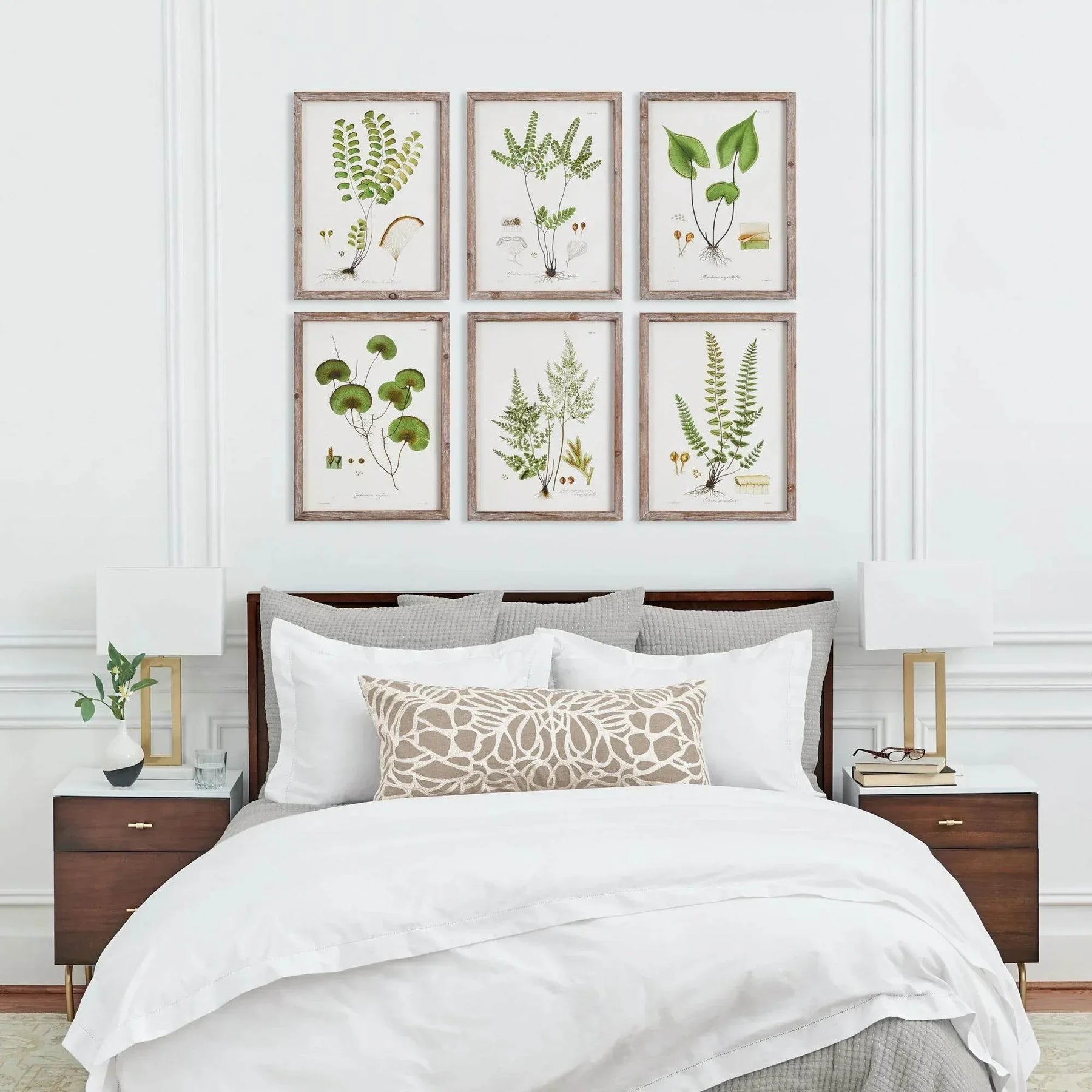 Vintage Cottagecore Wall Art Set - Fern Botanical