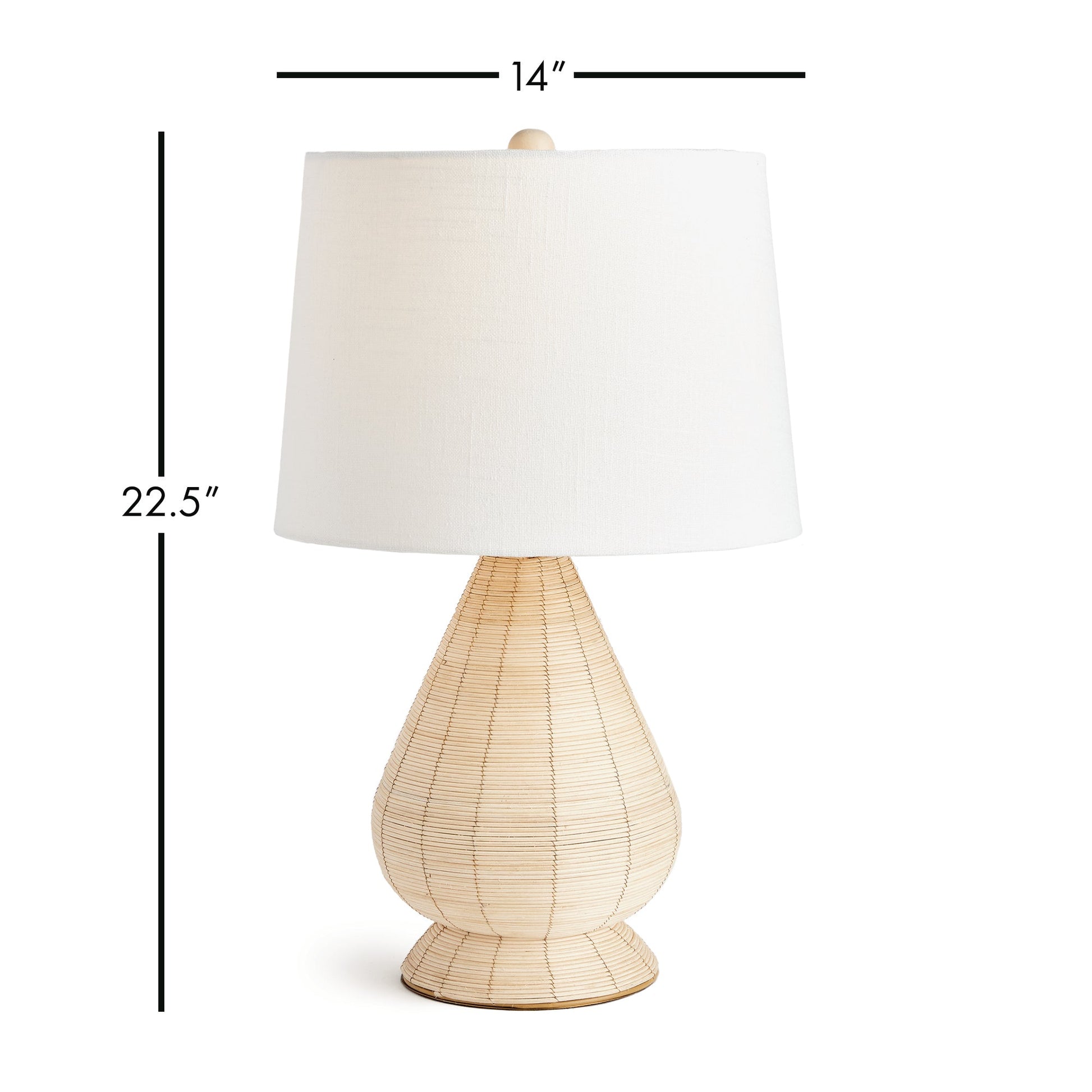 Medium rattan table lamp dimensions