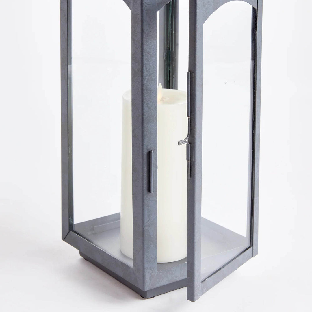 Antoinne Outdoor Gray Lantern Large - Delamere Design