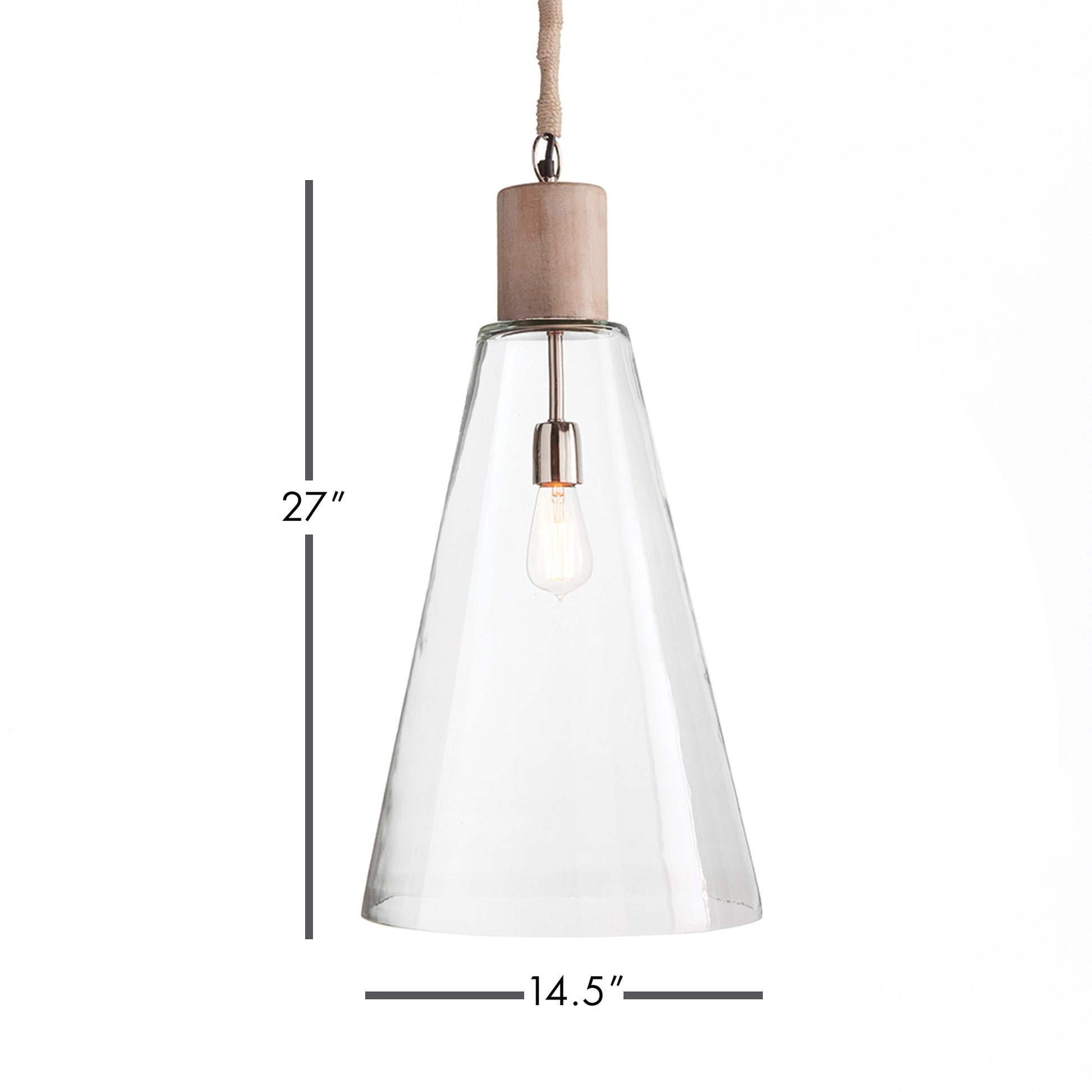 Experience the timeless elegance of the Anselm Glass Island Pendant Light, featuring a delicate blend of glass and wood. Perfect as a statement piece in an entryway, over an island, or in a foyer, this pendant adds a touch of sophistication to any room. Its impressive size and stunning composition make it a beautiful addition to your home. Elevate your interior design with this exquisite pendant light.