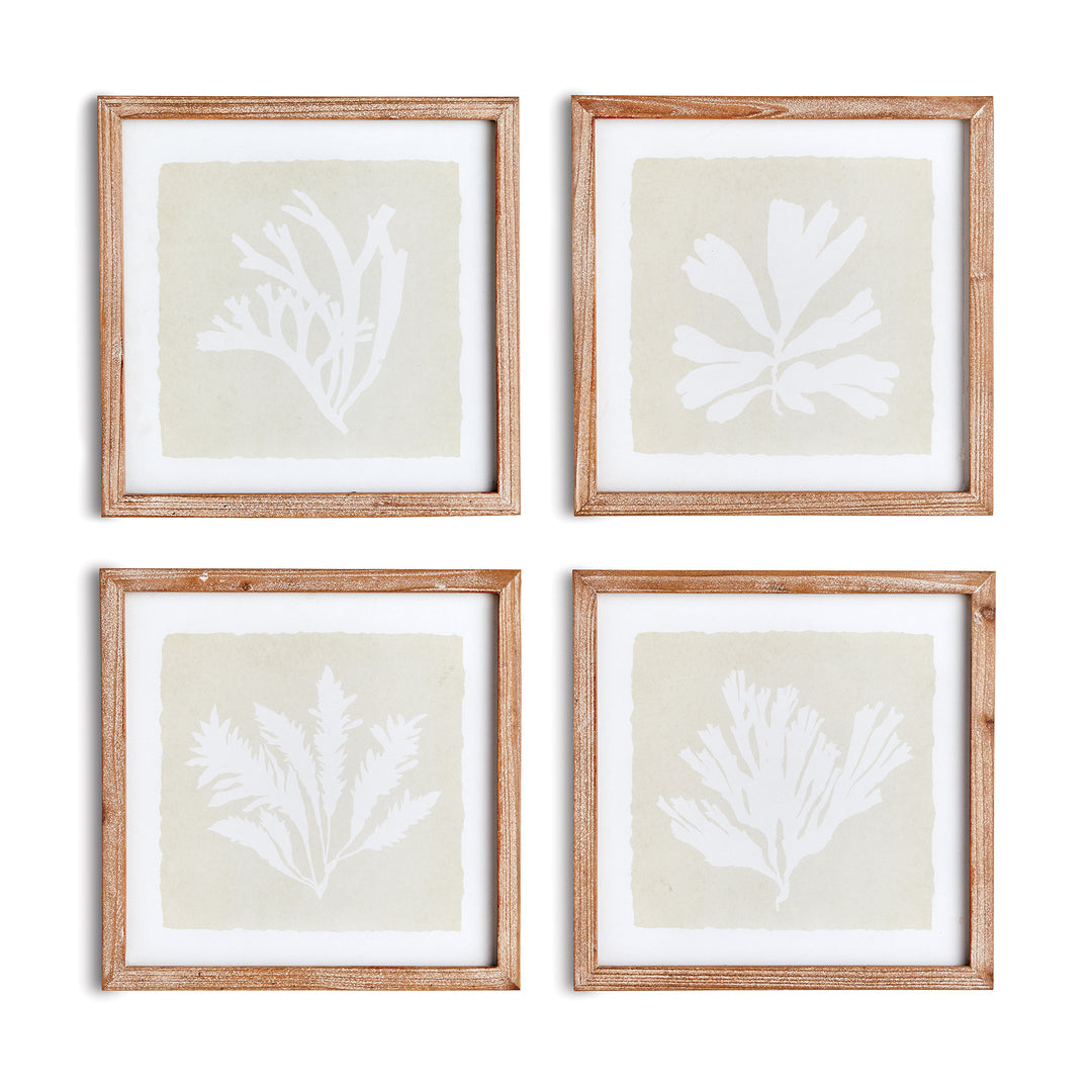 Elevate your coastal aesthetic with these four kelp silhouette prints, thoughtfully designed with a balance of positive and negative space. Featuring a versatile color palette, these prints effortlessly enhance any neutral space, showcasing the captivating beauty of the ocean. As a perfect representation of the sea, these prints are sure to add a touch of elegance and sophistication to your home decor.