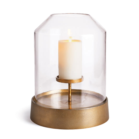 Substantial in size, the Kenmare Hurricane adds volume and height to the candle. For an added touch, arrange with faux greens or other nature-inspired accents.