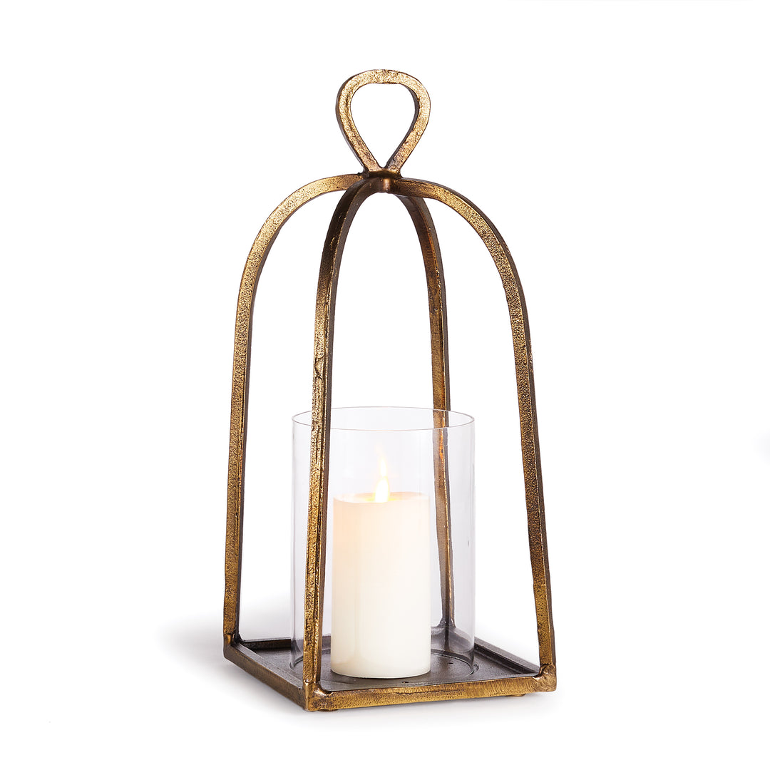 Celia Golden Hurricane Candleholder, Small