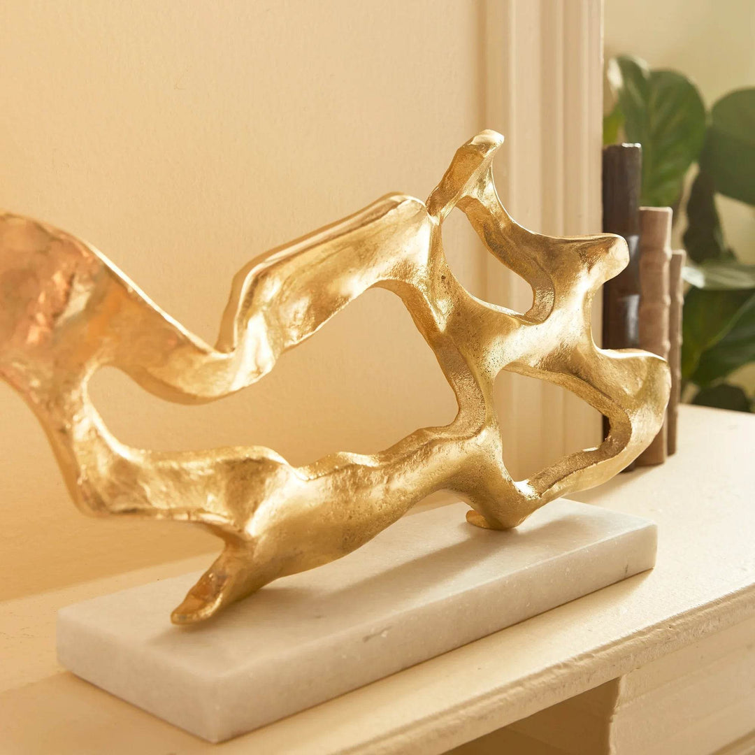 Golden Coastal Themed Sculpture