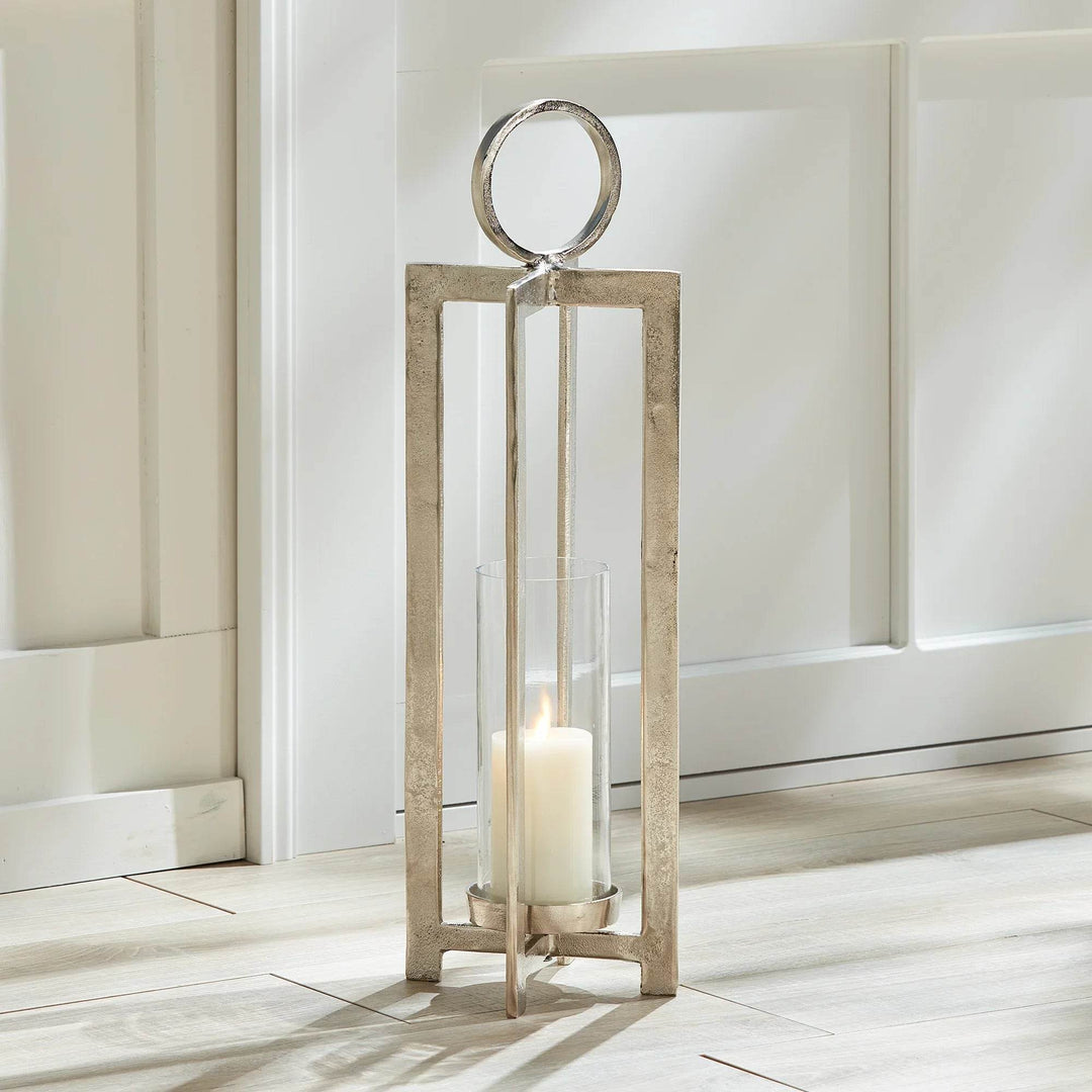 Asola Silver Hurricane Lantern Small - Delamere Design