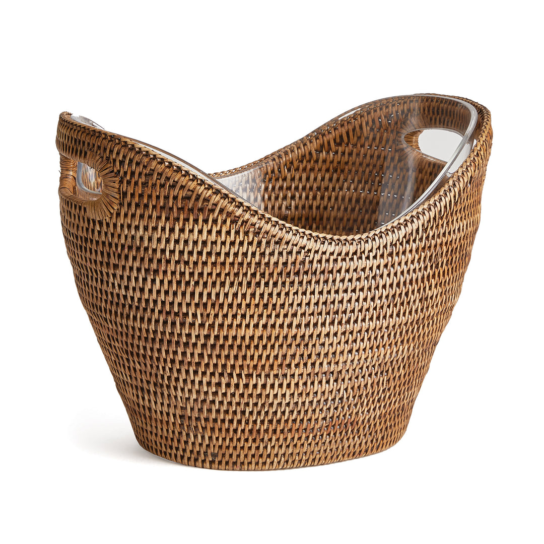 Burma Brown Rattan Beverage Tub - Large