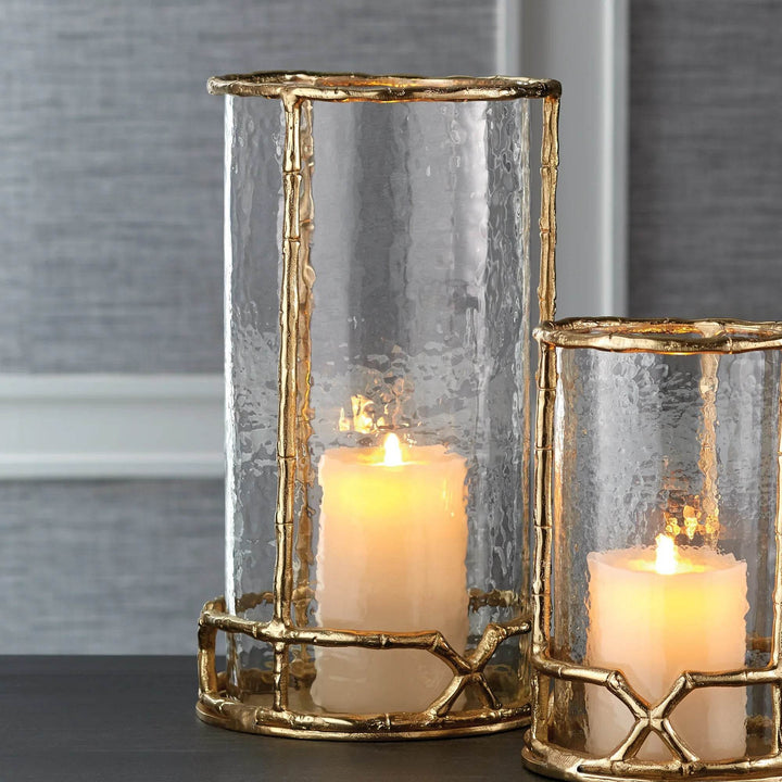 Gold Hurricane Candle Holder 16"
