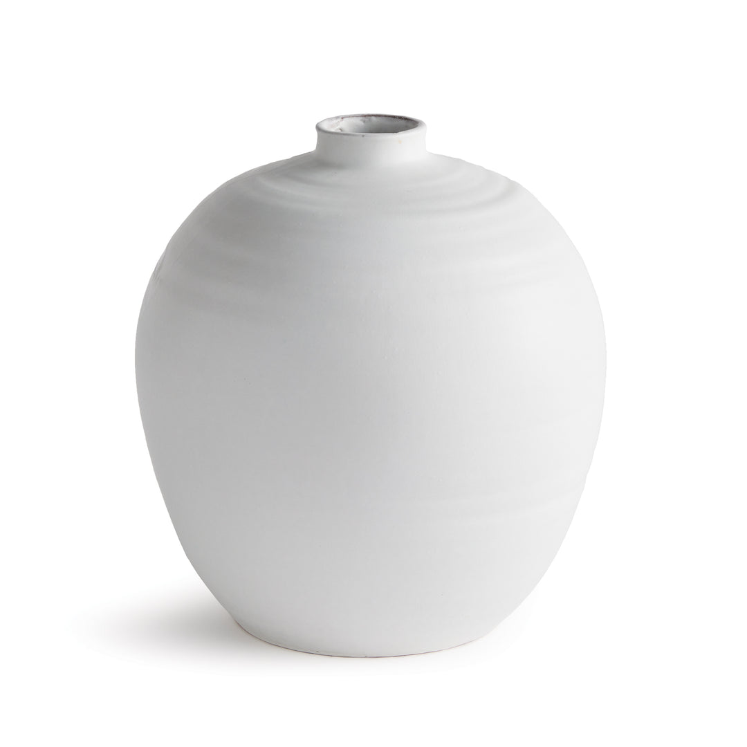 Andorra White Pot Vase 13.75"