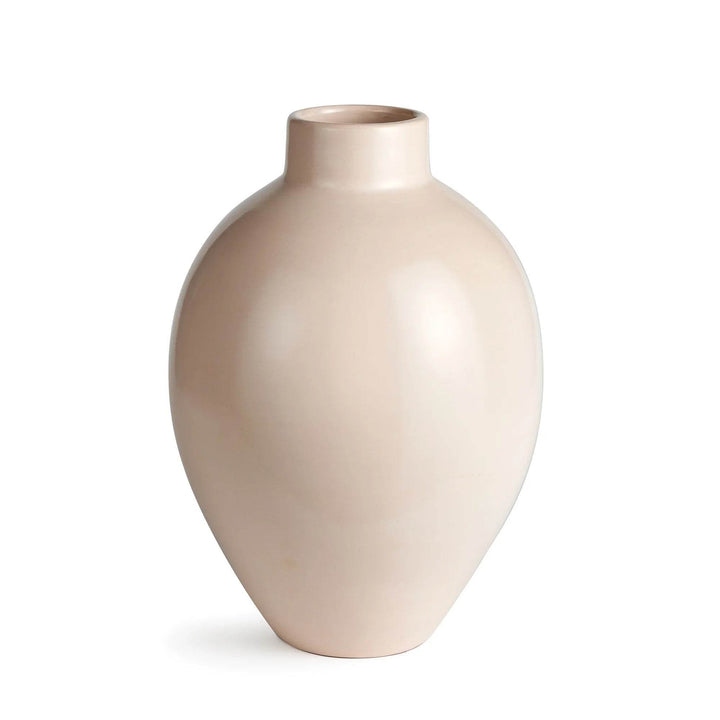 Modern Organic Terracotta Vase - Blush Finish, Tall 16.5 Inch - Delamere Design