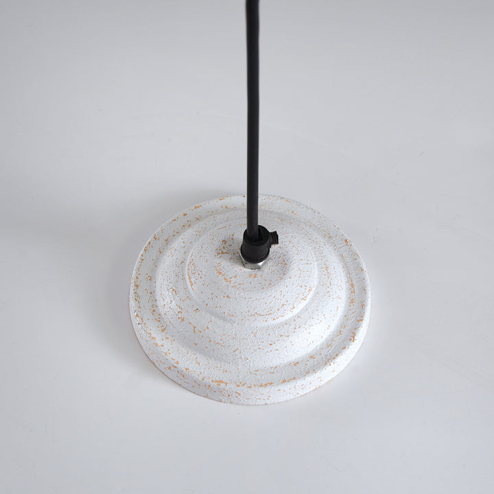 This unique pendant light has a classic silhouette of a bell shaped lampshade. It's finished with a rustic white and comes with a 46'' drop. This light comes with a canopy for hanging and requires a standard E-26 light bulb, not included. This pendant lamp is designed to be hardwired; no plug is included. 60-watts is the maximum suggest bulb wattage for this item.