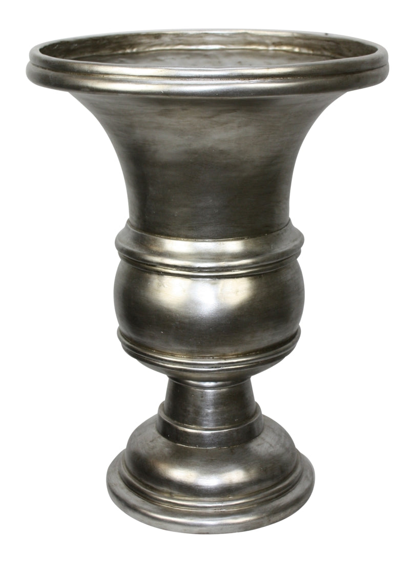 Classic Silver Colored Urn Centerpiece