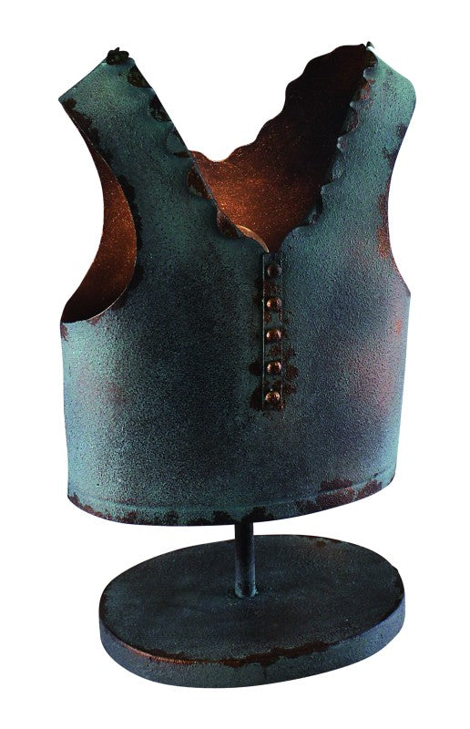 Unique Vest Lamp in Distressed Faux Copper