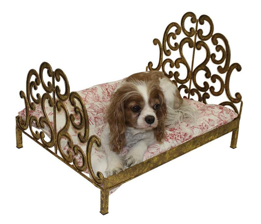 Wrought Iron Pet Bed in Italian Gold