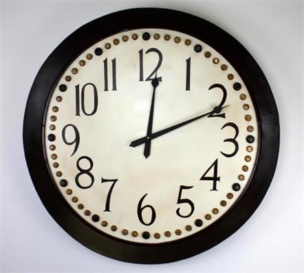 Medium Size Wall Clock in Rustic Brown black